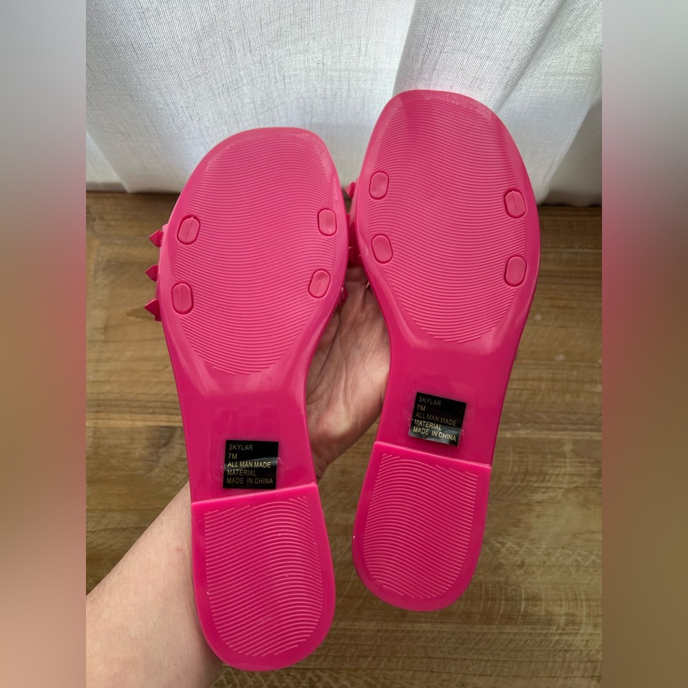 Dolce Vita Pink Studded Jelly Sandal Size 7 New - Picture 9 of 9